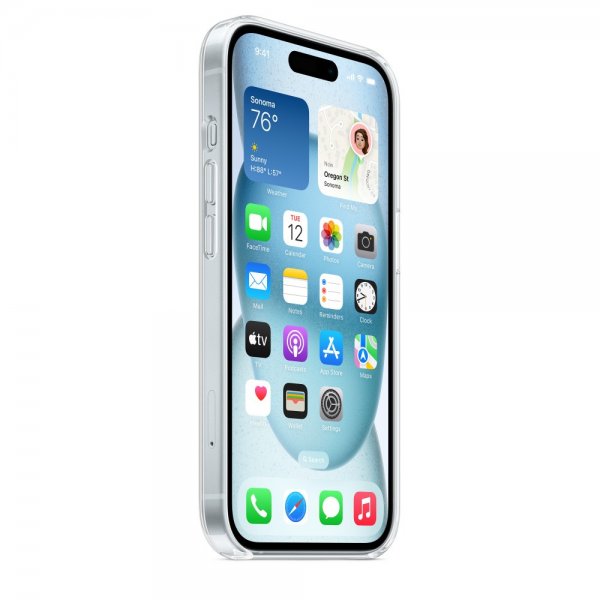 Apple Original iPhone 15 Plus Deksel Klar MagSafe Klar