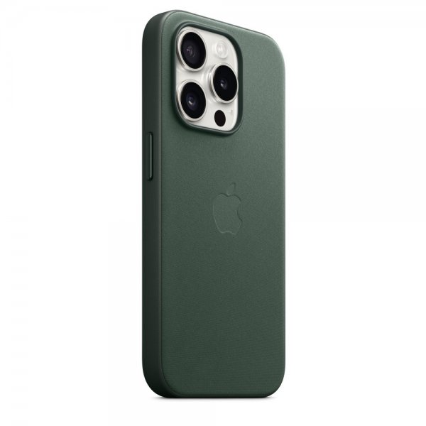 Apple Original iPhone 15 Pro Max Deksel FineWoven MagSafe Eviggrønn