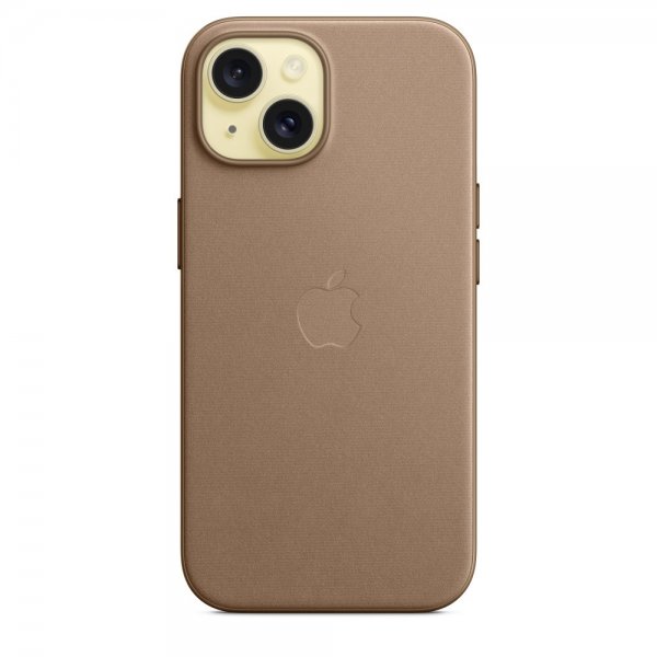 Apple Original iPhone 15 Deksel FineWoven MagSafe Mullvadsbrun