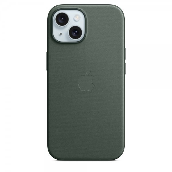 Apple Original iPhone 15 Deksel FineWoven MagSafe Vintergrön
