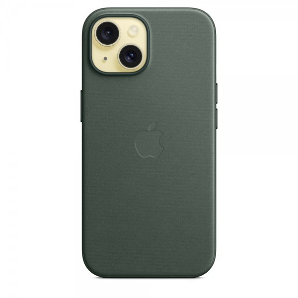 Apple Original iPhone 15 Deksel FineWoven MagSafe Vintergrön