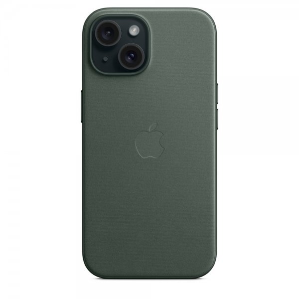 Apple Original iPhone 15 Deksel FineWoven MagSafe Vintergrön