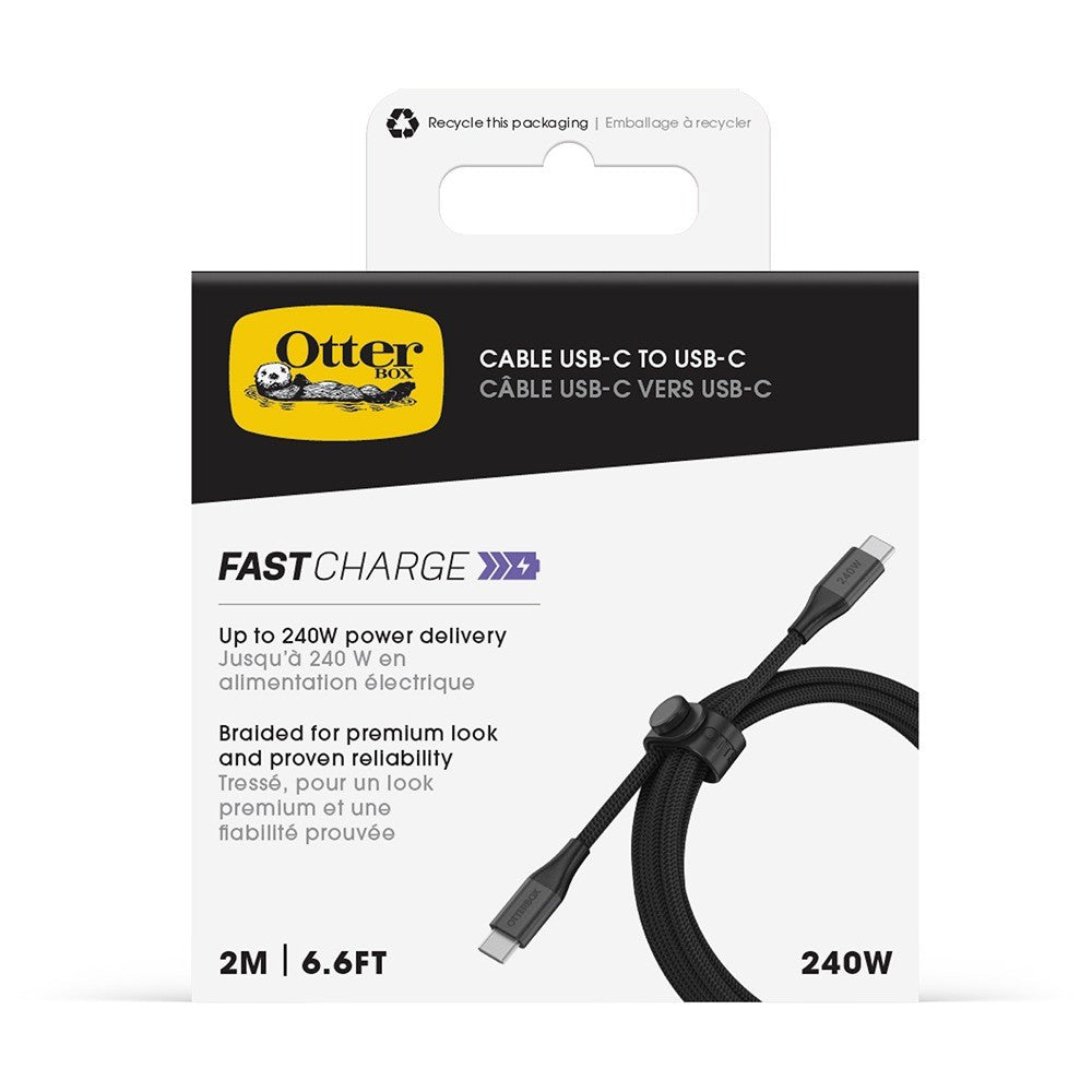Otterbox Kabel Standard USB-C 240W 2m Svart