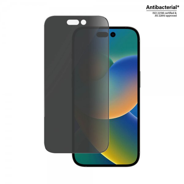 PanzerGlass iPhone 14 Pro Skjermbeskytter Ultra-Wide Fit Privacy EasyAligner