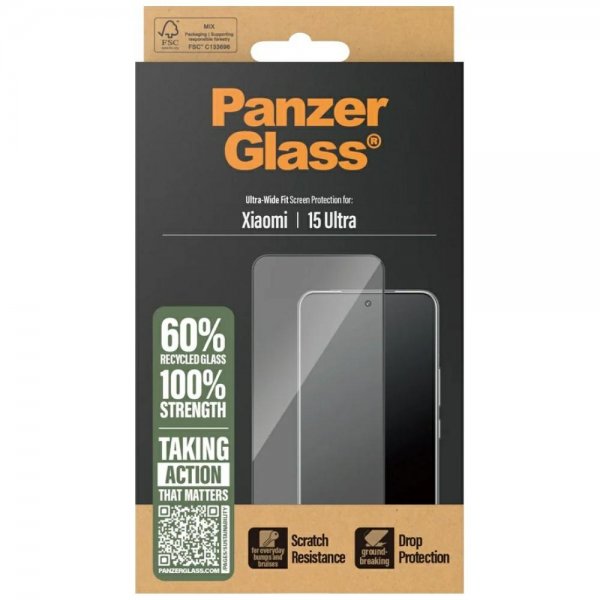 PanzerGlass Xiaomi 15 Ultra Skjermbeskytter Ultra-Wide Fit