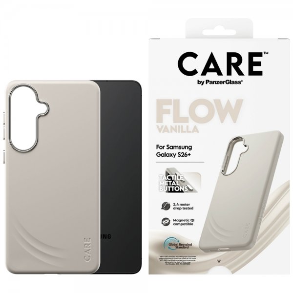 CARE by PanzerGlass Samsung Galaxy S26 Plus Deksel Flow MagSafe Vanilla