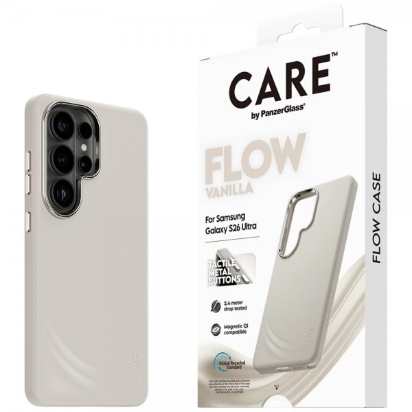 CARE by PanzerGlass Samsung Galaxy S26 Ultra Deksel Flow MagSafe Vanilla