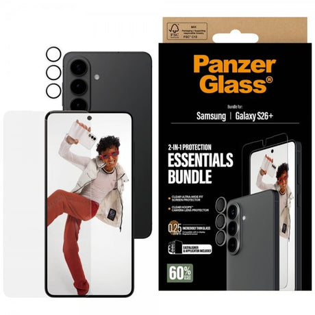 PanzerGlass Samsung Galaxy S26 Plus Skjermbeskytter og Kamerabeskytter 2-in-1 Bundle