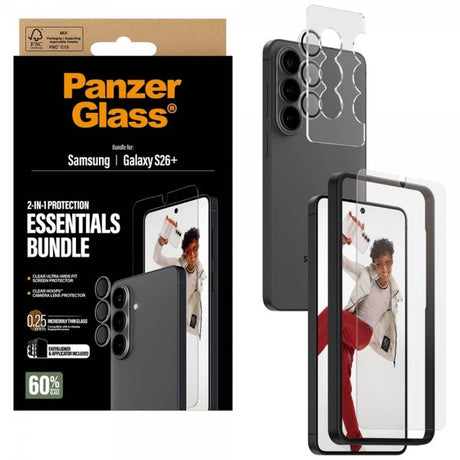 PanzerGlass Samsung Galaxy S26 Plus Skjermbeskytter og Kamerabeskytter 2-in-1 Bundle