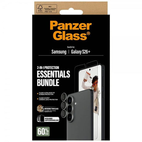 PanzerGlass Samsung Galaxy S26 Plus Skjermbeskytter og Kamerabeskytter 2-in-1 Bundle