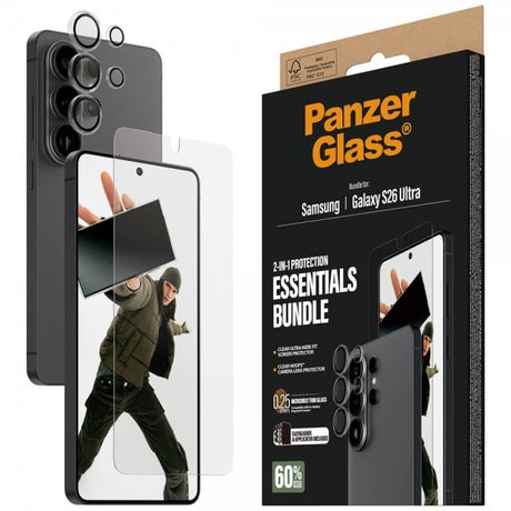 PanzerGlass Samsung Galaxy S26 Ultra Skjermbeskytter og Kamerabeskytter 2-in-1 Bundle