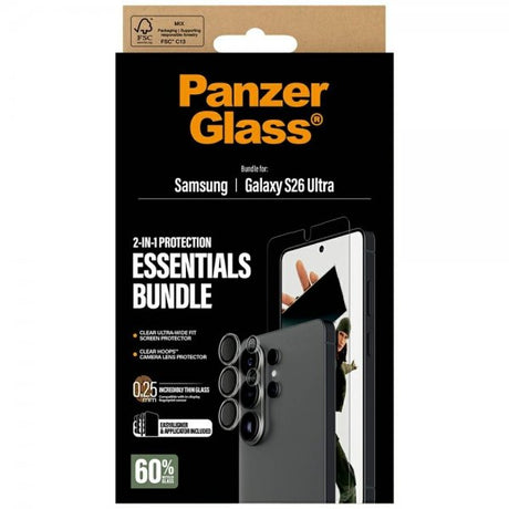PanzerGlass Samsung Galaxy S26 Ultra Skjermbeskytter og Kamerabeskytter 2-in-1 Bundle