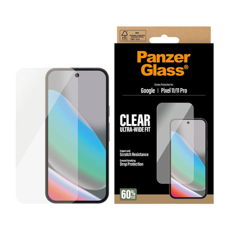 PanzerGlass Google Pixel 11/Google Pixel 11 Pro Skjermbeskytter Ultra-Wide Fit