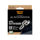 PanzerGlass iPhone 16 Pro/Pro Max/17 Pro/Pro Max Linsebeskyttelse Hoops Glitter Sølv