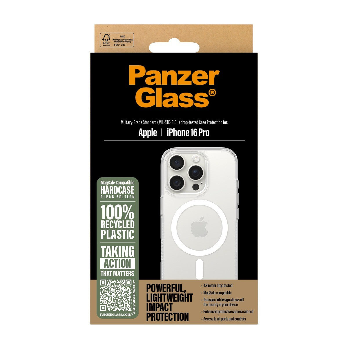 PanzerGlass iPhone 16 Pro Deksel HardCase MagSafe Klar