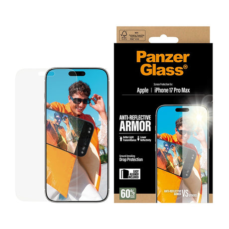 PanzerGlass iPhone 17 Pro Max Skjermbeskytter Ultra-Wide Fit Anti-reflective EasyAligner