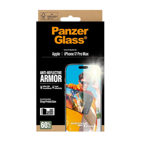 PanzerGlass iPhone 17 Pro Max Skjermbeskytter Ultra-Wide Fit Anti-reflective EasyAligner