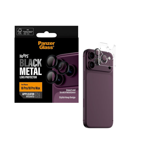 PanzerGlass iPhone 18 Pro/iPhone 18 Pro Max Linsebeskyttelse Hoops Svart