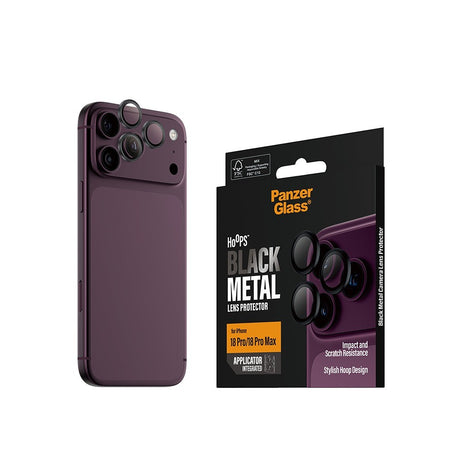 PanzerGlass iPhone 18 Pro/iPhone 18 Pro Max Linsebeskyttelse Hoops Svart