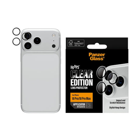 PanzerGlass iPhone 18 Pro/iPhone 18 Pro Max Linsebeskyttelse Hoops Klar