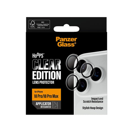 PanzerGlass iPhone 18 Pro/iPhone 18 Pro Max Linsebeskyttelse Hoops Klar