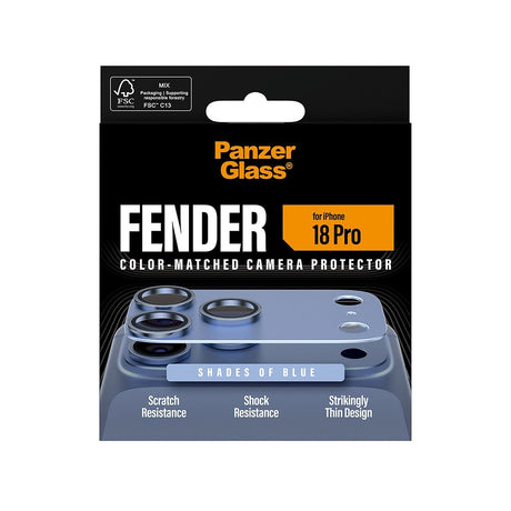 PanzerGlass iPhone 18 Pro Linsebeskyttelse Fender Blå