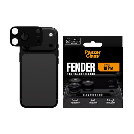 PanzerGlass iPhone 18 Pro Linsebeskyttelse Fender Blackcurrant