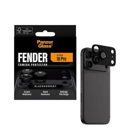 PanzerGlass iPhone 18 Pro Linsebeskyttelse Fender Blackcurrant