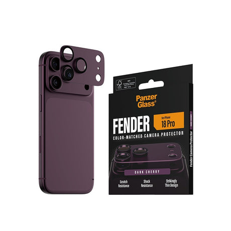 PanzerGlass iPhone 18 Pro Linsebeskyttelse Fender Cherry