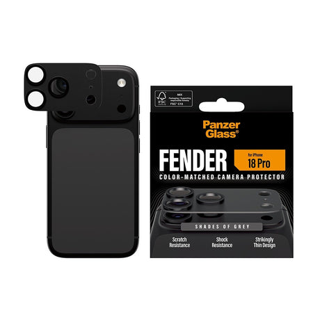 PanzerGlass iPhone 18 Pro Linsebeskyttelse Fender Grå
