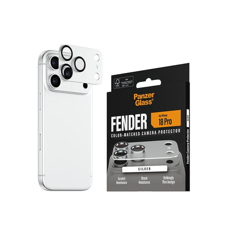 PanzerGlass iPhone 18 Pro Linsebeskyttelse Fender Sølv