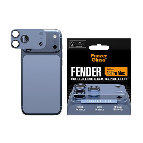 PanzerGlass iPhone 18 Pro Max Linsebeskyttelse Fender Blå