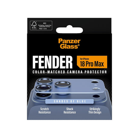 PanzerGlass iPhone 18 Pro Max Linsebeskyttelse Fender Blå