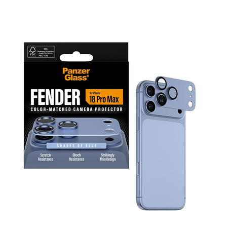 PanzerGlass iPhone 18 Pro Max Linsebeskyttelse Fender Blå