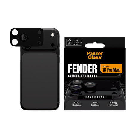 PanzerGlass iPhone 18 Pro Max Linsebeskyttelse Fender Blackcurrant
