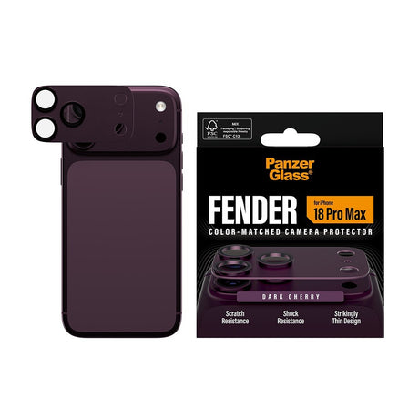 PanzerGlass iPhone 18 Pro Max Linsebeskyttelse Fender Cherry