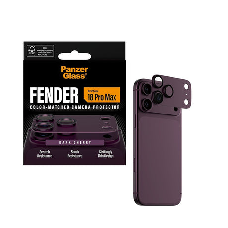 PanzerGlass iPhone 18 Pro Max Linsebeskyttelse Fender Cherry