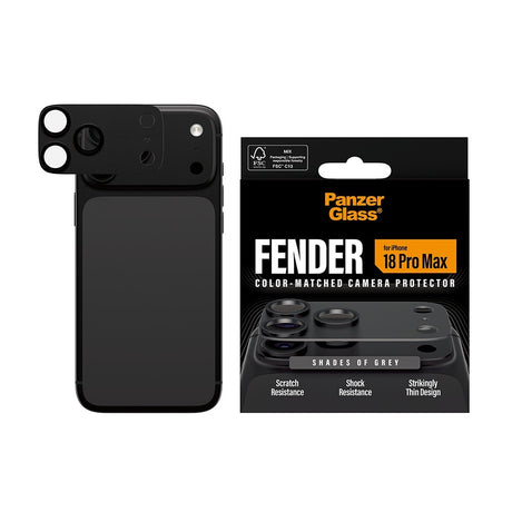 PanzerGlass iPhone 18 Pro Max Linsebeskyttelse Fender Grå
