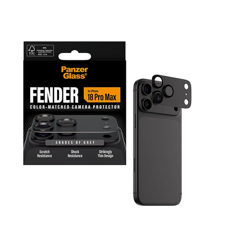PanzerGlass iPhone 18 Pro Max Linsebeskyttelse Fender Grå