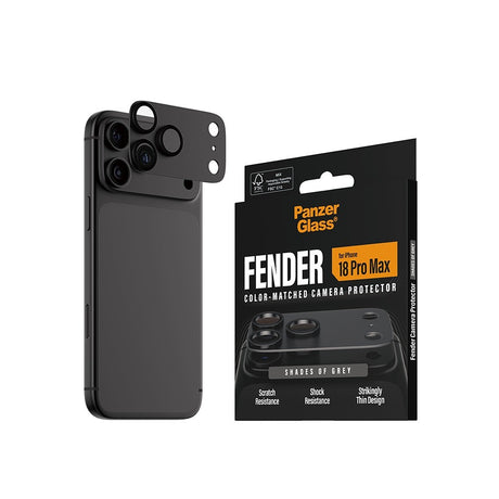 PanzerGlass iPhone 18 Pro Max Linsebeskyttelse Fender Grå