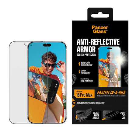 PanzerGlass iPhone 18 Pro Max Skjermbeskytter Anti-reflective Armor Fastfit