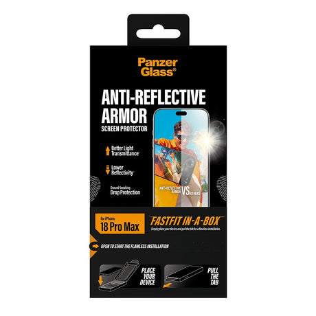 PanzerGlass iPhone 18 Pro Max Skjermbeskytter Anti-reflective Armor Fastfit