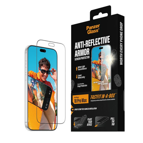 PanzerGlass iPhone 18 Pro Max Skjermbeskytter Anti-reflective Armor Fastfit