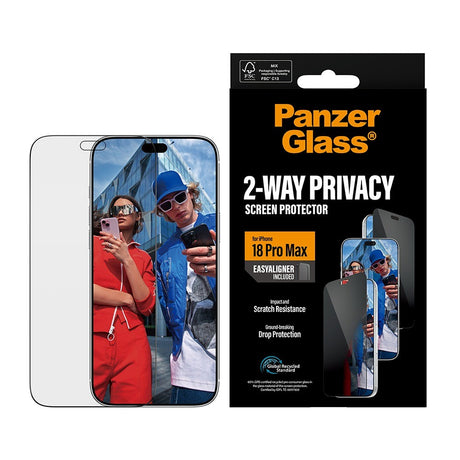 PanzerGlass iPhone 18 Pro Max Skjermbeskytter Ultra-Wide Fit Privacy EasyAligner