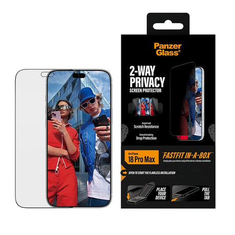 PanzerGlass iPhone 18 Pro Max Skjermbeskytter Ultra-Wide Fit Privacy Fastfit