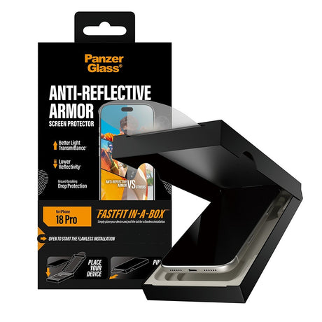 PanzerGlass iPhone 18 Pro Skjermbeskytter Anti-reflective Armor Fastfit