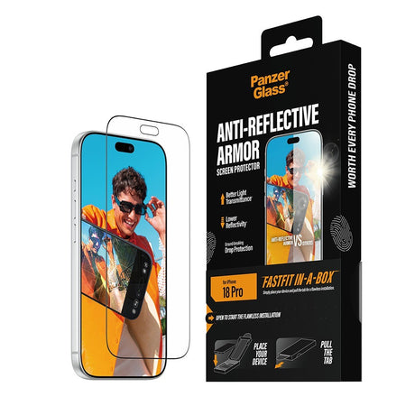 PanzerGlass iPhone 18 Pro Skjermbeskytter Anti-reflective Armor Fastfit