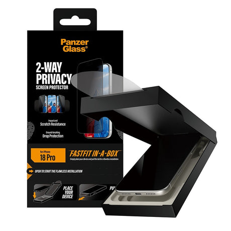 PanzerGlass iPhone 18 Pro Skjermbeskytter Ultra-Wide Fit Privacy Fastfit