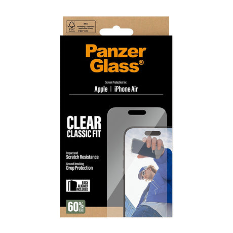 PanzerGlass iPhone Air Skjermbeskytter Classic Fit EasyAligner