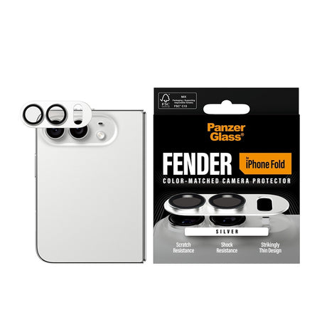 PanzerGlass iPhone Duo Linsebeskyttelse Fender Sølv